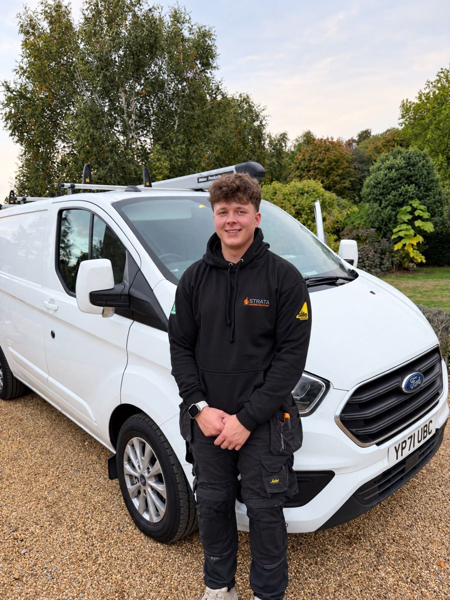 George Gribble from Strata Plumbing & Heating with his van
